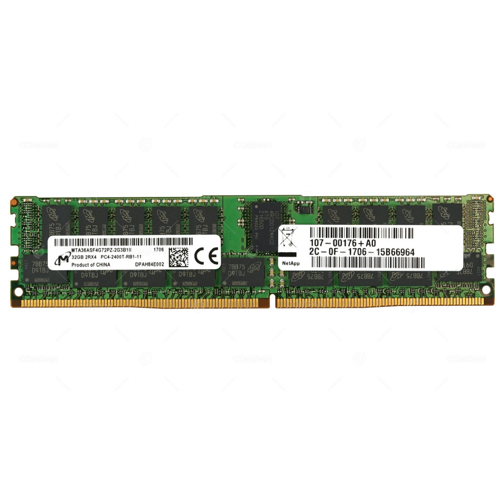 107-00176 NETAPP DDR4 32GB PC4-19200 2400MHz RDIMM FOR AFF-A300 FAS8200